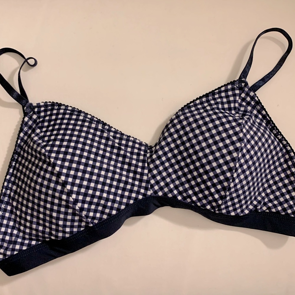 Navy Gingham Bralette medium joe fresh